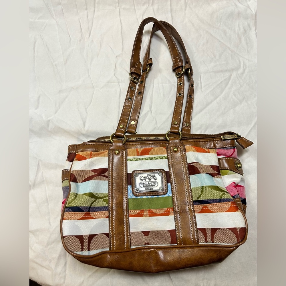 Coach Multicolor Signature Shoulder Bag - Picture 2 of 9